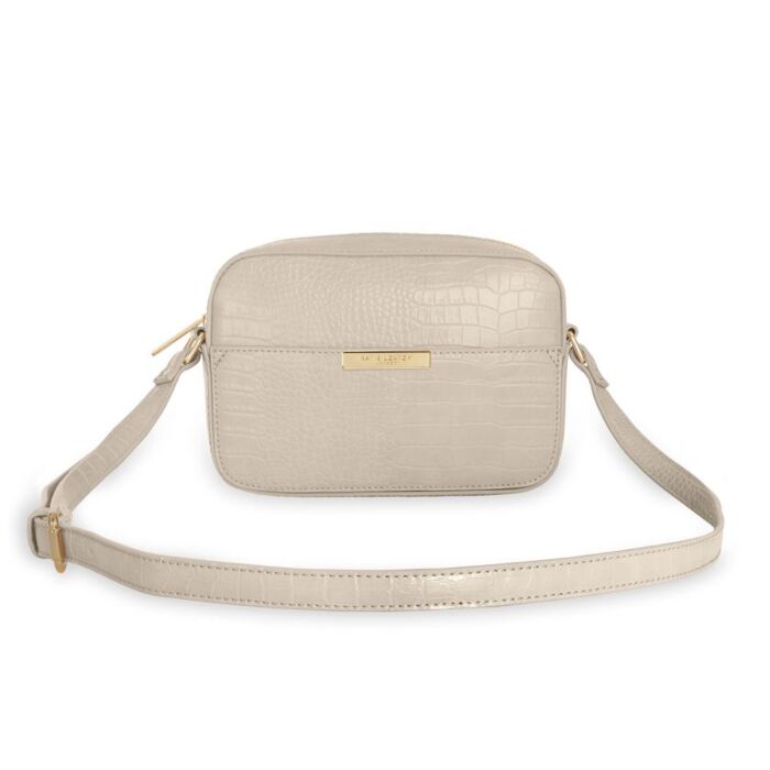Katie Loxton - Celine Faux Croc Crossbody - Oyster Grey